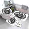 AOLIGL Badezimmermatte Set Wikinger Mit Ringen 3D Drucken Skandinavien Teppich Badezimmer Badgarnitur 3teilig Mikrofaser Bath mat U-förmigen Contour Matte- WC Vorleger 40 x60