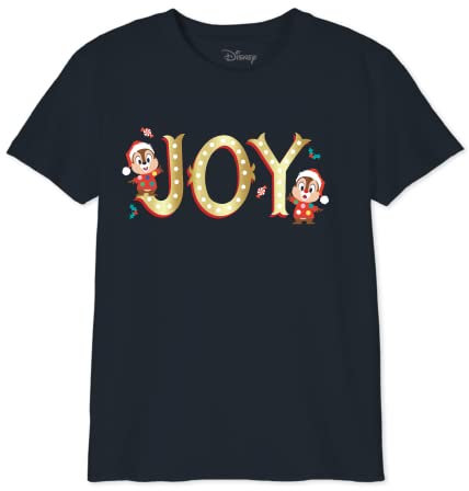 Disney « Joy tic & tac Holidays » BODTITATS001 T-Shirt Garçon, Noir, Taille 12 Ans