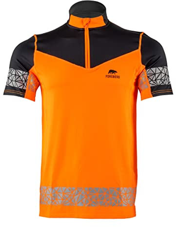 FORSBERG Funktionsshirt Kurzarm Torke perfekt für Forst und Dunkelheit geeignet Dank sehr auffälliger Sichtbarkeit, Farbe:orange/schwarz, Größe:L