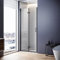 Sonni Mamparas de Ducha Frontales Negras Puerta Plegable 80x195 cm, Cristal ESG Templado de 6mm con Recubrimiento Nano