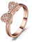 JewelryPalace Wickelring Schleife Verlobungsring Unendlichkeit Promise Eheringe Ring Silber 925 Damen, Zirkonia Silberringe Trauringe Hochzeitsringe Antragsring Ringe, Damen Schmuck Rosegold 49