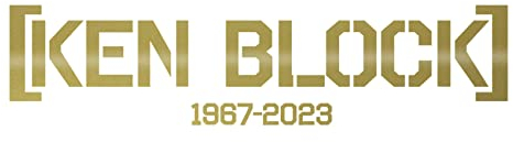 Ken Block 1967-2023 Gedächtnis Aufkleber 20x5cm RIP Kenblock Tuning Sticker selbstklebend wasserfest tuningsticker Auto Motorrad Kfz Zubehör K159 (Gold metallic)