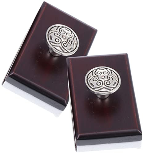 2 Stück Holz-Schulwippe, tragbare Holztinte, Blotter, Tinte, Stift, Kalligraphie, schnell trocknendes Werkzeug, Tintenaufnahme, halbrundes Werkzeug mit Griff ()