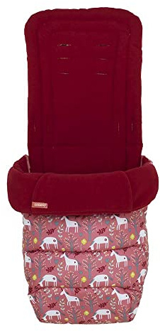 Cosatto Universal Footmuff – Cosy Toes, All Season Luxury Quilted Pram, Pushchair, Stroller Liner Liner, Washable, with Kangaroo Pouch for Hands (Unicorn Garden)