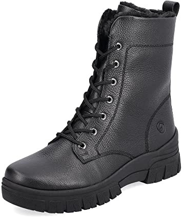 Remonte Damen Winterstiefel D0E72, Frauen Stiefel,lose Einlage,Winterschuhe,uebergangsstiefel,uebergangsschuhe,Winterboots,warm,schwarz,37 EU / 4 UK