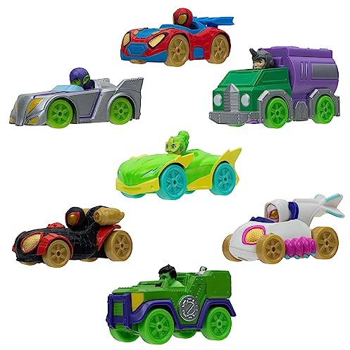 Spidey und seine Super-Freunde -SNF0223 Metall Fahrzeuge 7er-Set, Spielzeug ab 3 Jahren