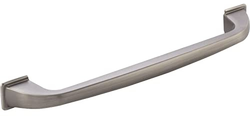GRIMME Griff Mansel LA 160mm - Möbelgriff Breite 192mm - eleganter Bügelgriff, Aluminium Edelstahl Effekt dunkel