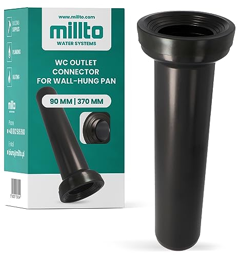 Millto™ Geberit - Tubo de desagüe para inodoro (90 x 370 cm, polipropileno, para cisterna, tubería de desagüe de tuberías, alcantarillado