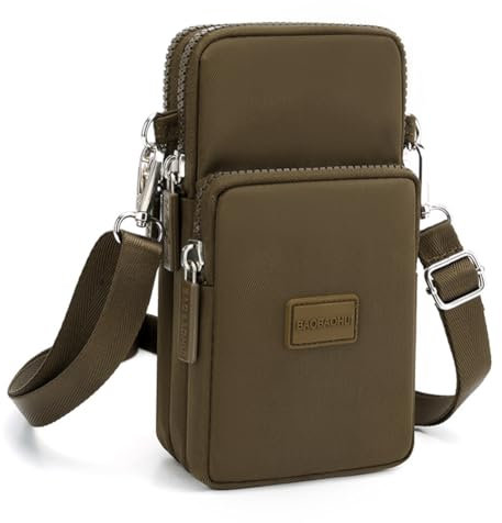DuoLmi Umhängetasche Damen Klein, Crossbody Tasche für Damen, Nylon Handy Mini-Tasche Kleine Schultertasche Multifunktionale Handytasche, Handytasche zum Umhängen Damen