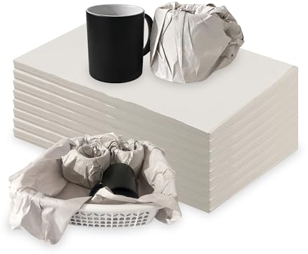 KARAVI 200 White Newspaper Offcuts Packing Paper for Moving – A3 Newsprint Offcuts Perfect for Wrapping Fragile Items, Gifts, Clothes, Arts & Crafts, Chip Shop Paper Sheets | 42cm x 29.7cm