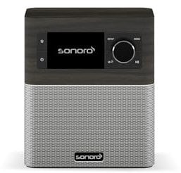 sonoro Stream Internetradio (UKW, Bluetooth, DAB, Spotify, Amazon, Deezer, App, spritzwassergeschützt) Mooreiche/Silber