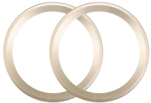X AUTOHAUX Universal 8 Subwoofer Speaker Rings Cover Spacers Speaker Audio Decorative Circle without Mesh Grille ABS Gold Tone - Pack of 2
