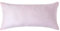 HOMESCAPES 2er-Set Damast Kissenbezug 40x80 cm rosa mit Satin-Streifen & Reißverschluss, 100% ägyptische Baumwolle, Fadendichte 330
