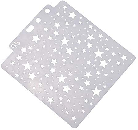 Stern Schablonen Vorlage für Malen, Scrapbooking, Prägen, Stempeln, Album Basteln, Kunst - Kunststoff Schablonen Set für Kinder Mit Bäumen