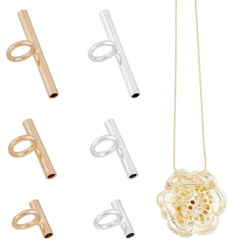 SUPERFINDINGS 12 pièces de 3 tailles de Convertisseur de Broche en Pendentif en Laiton Doré et Argenté pour Changer les Broches en Pendentif