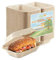 Arya PACKAGING 1 Compartment 6X6 Inch Pack of 50 Square Bagasse Clamshell Takeaway Box,Compostable Disposable and Biodegradable Sugarcane Hinged Food Containers Boxes