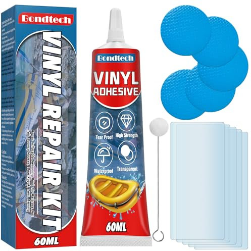 Bondtech Hot Tub Repair Kit Heavy Duty, Paddling Pool Repair Kit Waterproof, for Hot Tubs, Spa Pools, Above Ground Swimming Pools & Inflatables, Tents, 60ml (ukvinyl-004)
