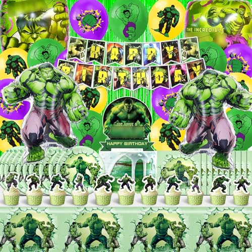 Hulk Geburtstag Deko, Hulk Ballons Geburtstag, Hulk Partygeschirr, Hulk Tischdeko, Hulk Teller und Servietten Set, Hulk Helium Ballon, Hulk Geschirr Set, Kindergeburtstag Deko Hulk