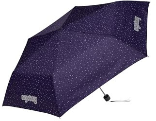 ergobag Regenschirm Kinderschirm für die Schultasche, ultraleicht und klein mit Tasche, reflektierend windfest SternguckBär - Lila