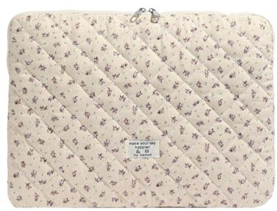 WUUISDNX Jolie Pochette pour Ordinateur Portable avec Bord intérieur résistant pour aux Rayures, Voyage d'affaires, étui en Coton Rose pour Ordinateur Portable, Violet, 13 Pouces