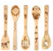 YALiya Holzlöffel-Set mit 5 – lustige magische Bambus-Löffel, Küchenzubehör zum Kochen, Einweihungsgeschenk, Weihnachten Geschenke für Frauen oder Männer (Küchen-/Hausdekor)