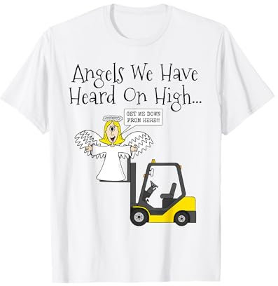 Weihnachtsengel, Gabelstapler, Carol Singer Lustig T-Shirt