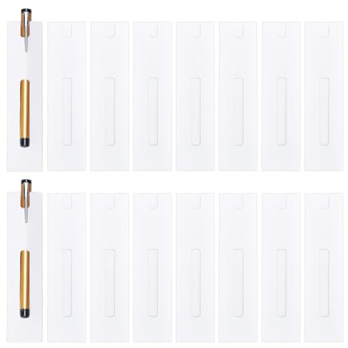nbeads 50 Stück Kraftstift-Geschenkboxen, Weiß Slip-In-Stift-Verpackungsbox Mit Klarem Fenster Für Bleistift Kugelschreiber Füllfederhalter Und Büro-Schulbedarf, 15.5x4cm