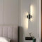 Mckalen Wandlampe LED Schwarz 24W 2700LM, Wandleuchte LED Innen Modern 60CM, Wandbeleuchtung Flur Natürliches 4500K für Schlafzimmer Korridor Wohnzimmer Treppe