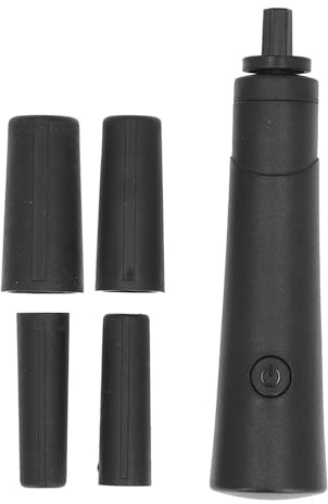 Masyrt Portable Electric Eyelash Glue and Nail Lacquer Shaker with 2500RPM Nail Polish Mixer with 4 Different Caliber Sizes,Electric Nail Lacquer Shaker for Beauty Routine Travel (Black)