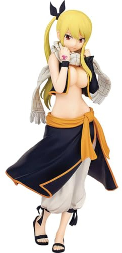 Lucy Heartfilia Figur, 21 cm, niedliche Anime-Girl-Figur, stehende Pose, Lucy Heartfilia Statue, PVC-Modell, Desktop-Dekoration, Sammlerstück, Geschenk