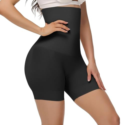 DiULi Braga Reductora Mujer, Braguitas Fajas Reductoras, Braguitas Moldeadoras Abdomen, Control Barriga Shapewear, Faja Pantalon Adelgazante sin Costuras, Bragas de Antirozaduras (Negro-M)