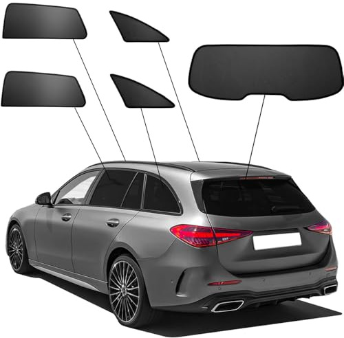 SunClip Sicht- & Sonnenschutz passgenau | kompatibel mit Mercedes C-Klasse W206 Kombi 2021-