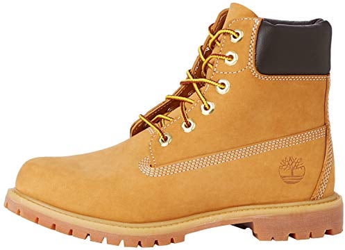 Timberland 6 in Premium Waterproof (Wide Fit) - Stivali Classici Donna, Giallo (Wheat Nubuck), 36 EU