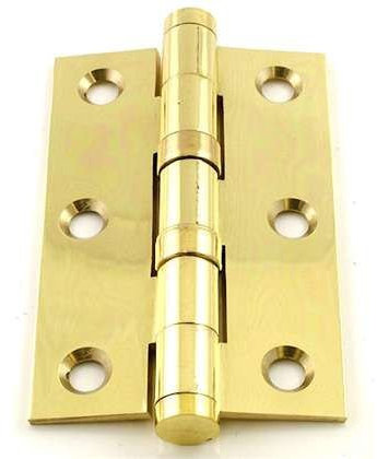 Polished Brass 75mm x 50mm Ball Bearing Hinges Pair J9052