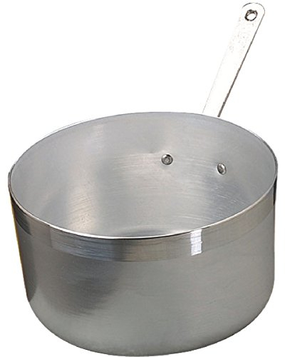 Pentole Agnelli FAMA514 Casseruola Alta, in Alluminio BLTF con Manico in Acciaio Inossidabile, 1 Litri, Argento