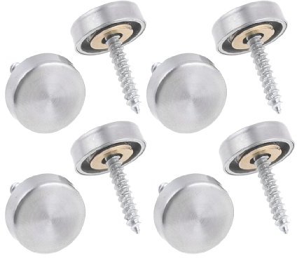 sourcing map 8 Stücke Nägel Edelstahl Metall 16mm od.Schraube Kappen Spiegel Nagel
