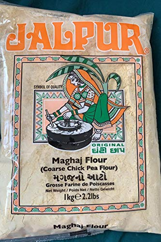 Jalpur Coarse Chickpea flour (Maghaj flour) 1kg – Ideal for Indian Sweets, Thickening Agent & Savoury Patties | Coarse Besan Premium Quality