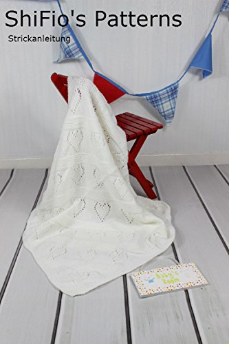 Strickanleitung - KP131 - Decke mit Herzen