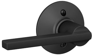 SCHLAGE F170 LAT 622 Latitude Einzel-Türhebel, mattschwarz