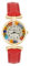 Glass Of Venice Murano Millefiori Uhr Mit Lederband - Rot