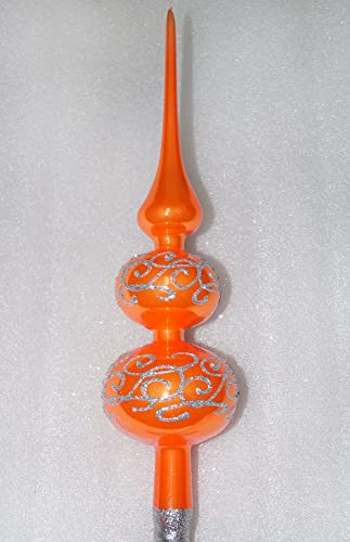 Weihnachtsbaumspitze Groß 35cm in Hochglanz Orange Baumspitze Spitze Tannenbaumspitze Christbaumspitze Weihnachtsbaum Christbaum Tannenbaum Christmas Tree Top