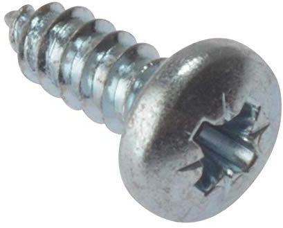 ForgeFix Self Tapping Screws Pan Head | 1 1/4 x 10 | Zinc Plated | Box 200