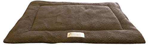 Ellie-Bo Hundebett aus Sherpa-Fleece, braun, geeignet für Hundekäfig mit 76 cm