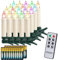DEUBA® Set 30 Candele a LED Albero di Natale Multicolore Batteria Wireless con Timer e Telecomando Lucine Natalizie