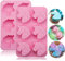 Palksky (2 PCS)6 Cavities Unicorn Silicone Soap Molds/Unicorn Bath Bomb Mold, Baking Muffin Cake Pan for Pudding Loaf Brownie Cornbread Cheesecake Chocolate Candy Jelly Resin Crayon Lotion Bars