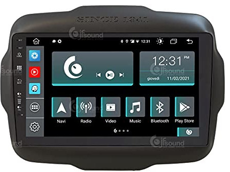 Jf Sound car audio system Autoradio Custom Fit per Jeep Renegade Android GPS Bluetooth WiFi Dab USB Full HD Touchscreen Display 9