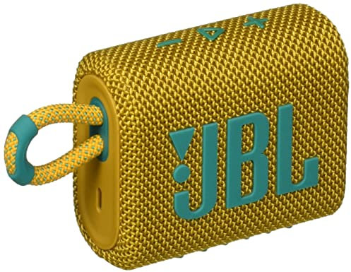 JBL Go 3: Altoparlante portatile con Bluetooth, batteria incorporata, impermeabile e antipolvere Caratteristica - Giallo