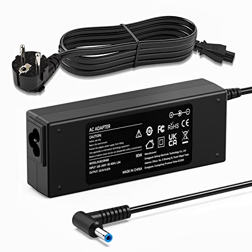 90W Cargador HP Portatil 19,5V 4,62A Adaptador para HP 240 250 255 G3 G4 G5 G6 G7 ProBook 430 440 450 G3 G4 G5 G6 G7 EliteBook 820 830 840 850 Pavilion 11 13 15 Stream Alimentacion 4.5 X 3.0mm