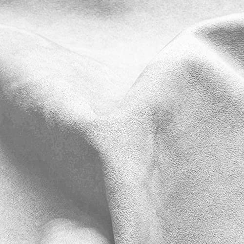 SA ROCA® 39,44 EUR/m² Selbstklebender Mikrofaserstoff I Premium Autofolie für hochwertige Wildlederoptik im Auto Innenraum I Folie für samtige Veloursleder-Optik - Hellgrau I 100 x 152cm