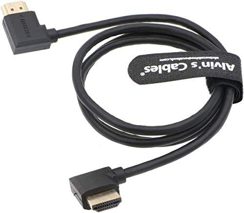 Alvin's Cables Z Cam E2 L Shape HDMI Cable High Speed Ethernet for Portkeys BM5 Monitor Right Angle to Right Angle 95CM